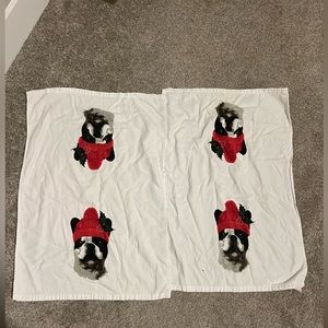 Casaba Boston Terrier French Bulldog Kitchen Towel Set of 2